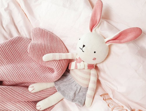 Organic Knit Pink Rabbit Allice