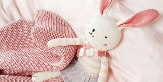 Organic Knit Pink Rabbit Allice